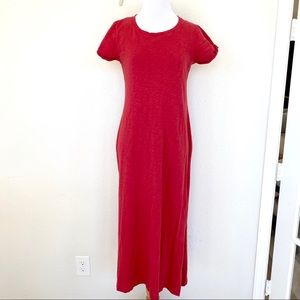 C&C California Red slit midi dress